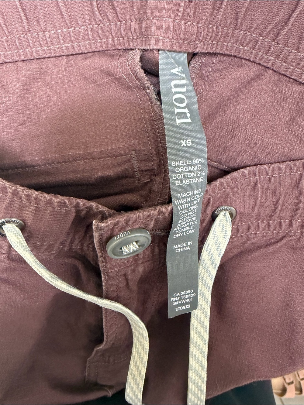 Vuori Ripstop Pants Drawstring VW401 Size XS - Picture 7 of 8